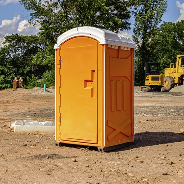 how often are the portable toilets cleaned and serviced during a rental period in Emerald Mountain